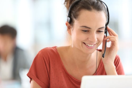 Portrait of beautiful customer service representative Portrait of beautiful customer service representative